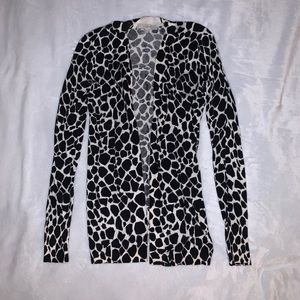 black cheetah print soft cardigan